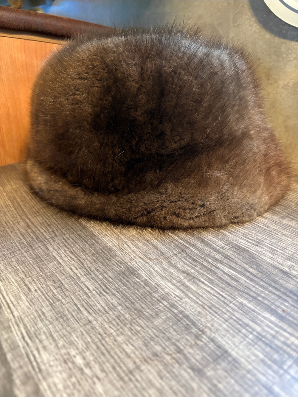 Vintage Real Mink Brown Fur Women's Hat - Cozy Winter Style beautiful